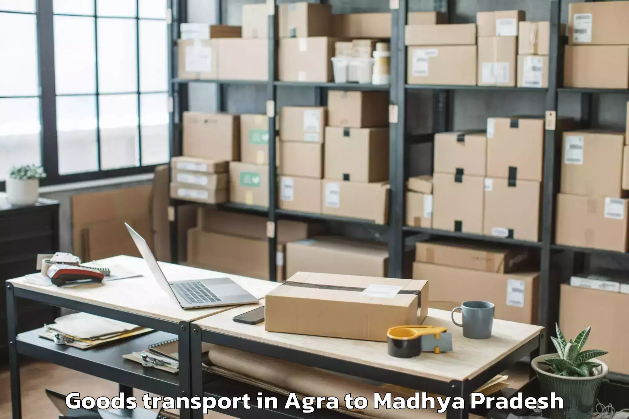 Reliable Agra to Barnagar Pt Goods Transport